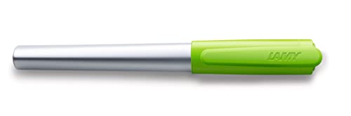 LAMY nexx Füllhalter 086- Füller aus Aluminium in der Farbe Grün mit rutschfestem Griffstück und Stahlfeder- Federstärke A (Anfänger)