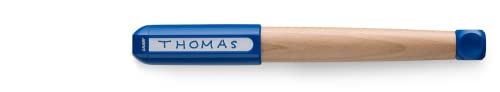 LAMY abc Füllhalter 009 – Füller aus Ahornholz und Kunststoff in der Farbe Blau – Stahlfeder, poliert - Federstärke A (Anfänger)