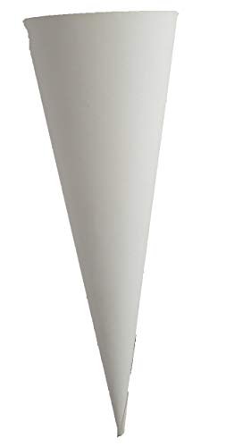 Heyda 204870035 Schultüten-Rohlinge Geschwistertüte(Höhe 35 cm, Durchmesser 11 cm, Karton, 380g/m²) weiß