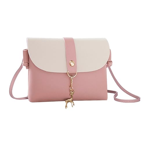 KRYMSON 1 Stück rosa Umhängetasche, süße Umhängetasche, Handy-Geldbörse, Damentasche, Geschenk für Mädchen, Geburtstagsgeschenk