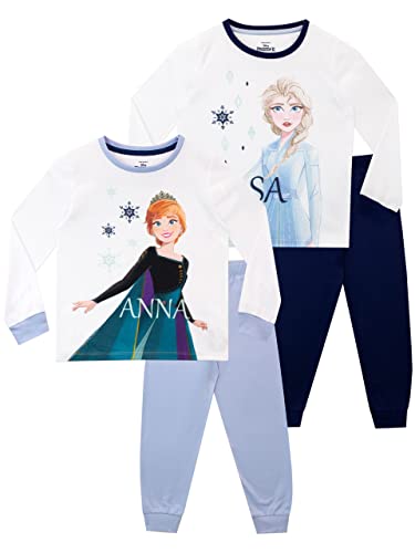 Disney Mädchen Schlafanzug Packung mit 2 Stück Frozen Mehrfarbig 122