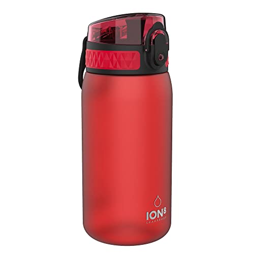ion8 Auslaufsichere Kinder Trinkflasche, BPA-frei, Rot, 350ml