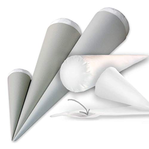Bastelset Schultüte LEER für 35, 70 oder 85 cm bestehend aus Papprohling und LEEREM Inlettkissen zum selber befüllen