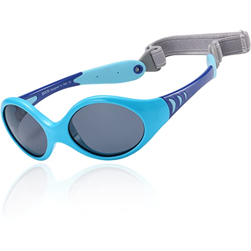 DUCO Kinder Sonnenbrille Polarisierte Sportbrille TPEE Flexibeles Gestell für Baby Mädchen oder...