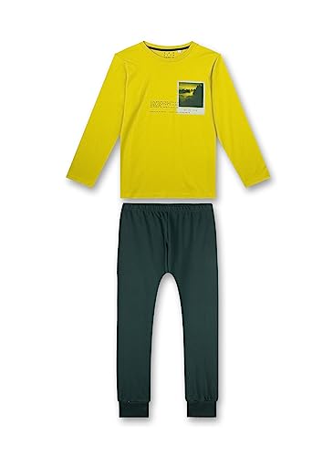 Sanetta Jungen-Schlafanzug Gelb | Bequemer Schlafanzug für Jungen lang. | Pyjamaset Größe 152