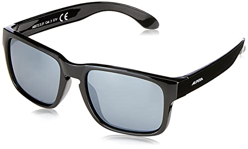 ALPINA MITZO - Verspiegelte und Bruchsichere Sonnenbrille Mit 100% UV-Schutz Für Kinder, black, One Size