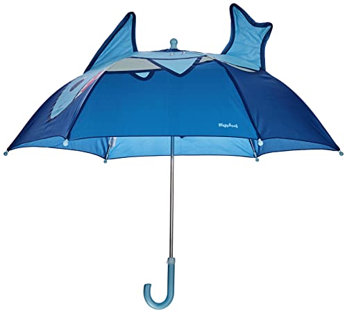Playshoes Unisex Kinder Regenschirm Hai 448701, 7 - Blau, Einheitsgröße