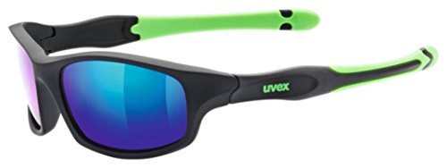 uvex Unisex Jugend, sportstyle 507 Sonnenbrille, black mat green/green, one size