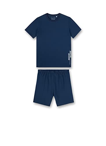 Sanetta Jungen-Schlafanzug kurz Dunkelblau | Bequemer Schlafanzug für Jungen kurz. | Pyjamaset Größe 152