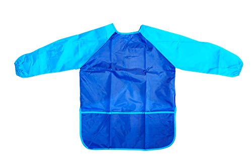 TSI 49283-B Malschürze für Kinder, Polyester, Blau/Hellblau, 60 x 44 cm