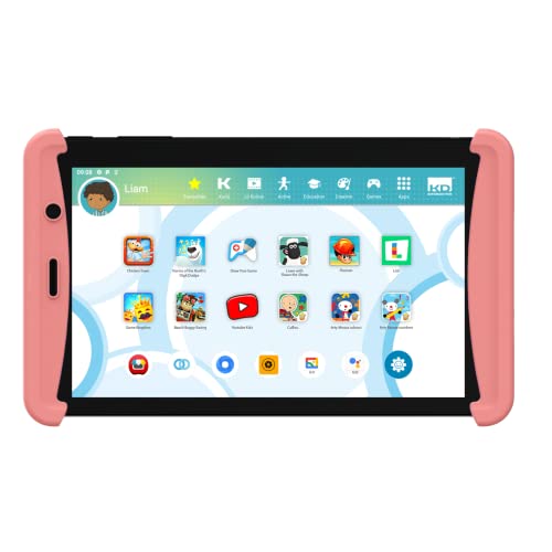 Kurio C21171 Tab Lite 2-Rosa-Android-Tablet für Kinder, 7'-Touchscreen, 16 GB Speicher, Kamera, 40+ Apps, Kindersicherung, Schutzhülle-Lerncomputer, Kindertablet, Laptop Spielzeug-Ideal für unterwegs