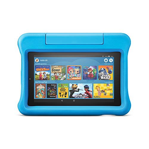 Fire 7 Kids-Tablet | Ab dem Vorschulalter | 7-Zoll-Display, 16 GB, blaue kindgerechte Hülle