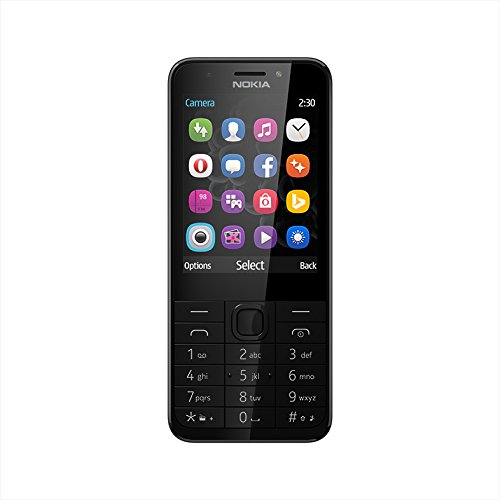 Nokia 230 Smartphone (7,11 cm (2,8 Zoll), 16MB, 2 Megapixel, Betriebssystem Series 30+, Dual Sim) dark silver
