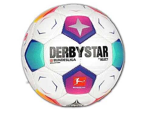 Derbystar Unisex – Erwachsene Bundesliga Brillant Mini v23 Fußball, weiß, 1