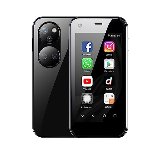 ZOKOE P40 Mini-Handy 2.5' Kinder Telefon Android 9.0 Smart 3G Quad Core 2GB RAM 16GB ROM 5.0MP Dual SIM Kein Vertrag Telefon (Schwarz)