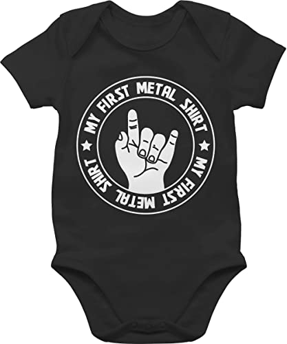 Shirtracer - Baby Strampler Mädchen & Junge - My First Metal Shirt - Baby Body Kurzarm für Jungen...