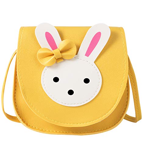 ORPAPA Mädchen Umhängetasche, Kinder Niedlicher Hase CrossBody Bag Handtasche Mini Prinzessin Messenger Bags Geldbörse mit verstellbarem Gurt für Kinder Mädchen