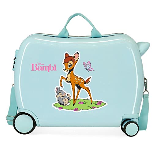 Disney Bambi Kinderkoffer, Blau, 50 x 39 x 20 cm, starr, ABS-Kombinationsverschluss, 34 l, 1,8 kg, 4 Räder