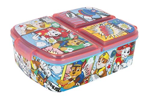 Theonoi Kinder Brotdose / Lunchbox / Sandwichbox wählbar: Frozen PJ Masks Spiderman Avengers - Mickey – Paw aus Kunststoff BPA frei - tolles Geschenk für Kinder (Paw Patrol)