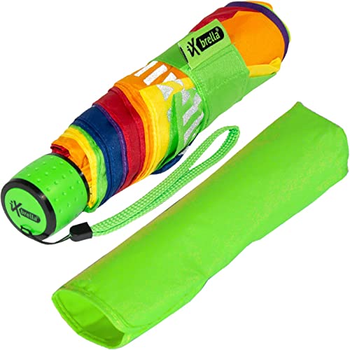 iX-brella Mini Kinderschirm Safety Reflex extra leicht - Regenbogen