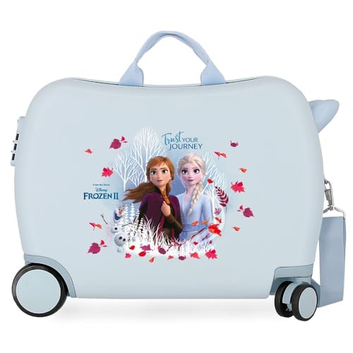 Disney Frozen Die Eiskönigin Trust your journey Kinder-Koffer Blau 50x38x20 cms Hartschalen ABS Kombinationsschloss 38L 2,1Kgs 4 Räder Handgepäck