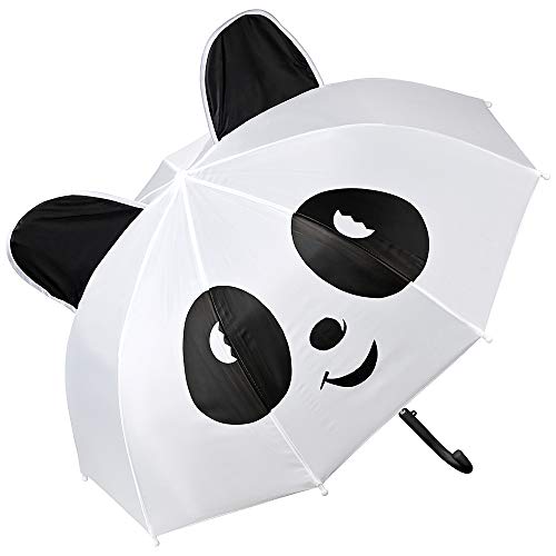 VON LILIENFELD Regenschirm Kinderschirm Panda Bär Junge Mädchen Leicht Stabil bis ca. 8 Jahre