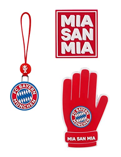 Step by Step Magic Mags FC Bayern „Torwart“, 3-teilig, 2 Magnet-Applikationen und 1 Anhänger, Fußball, MIA SAN MIA, Torwart-Handschuh, passend zum Schulranzen oder Vorschulrucksack