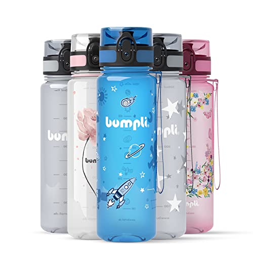 bumpli® Trinkflasche Kinder 500ml - auslaufsicher & Kohlensäure geeignet | mit Fruchteinsatz |BPA-FREI | Ideal für Schule, Kindergarten