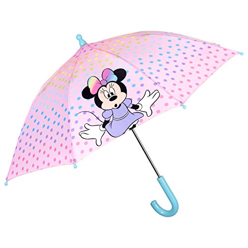 Regenschirm Minnie Maus Mädchen 3 bis 6 Jahre - Disney Kinderregenschirm Minni Mouse Rosa mit...