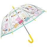 Peppa Wutz Regenschirm Transparent Kinder -...