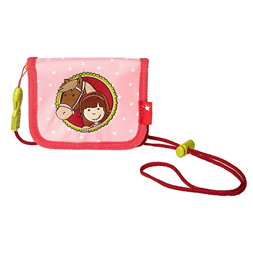 SIGIKID 24953 Brustbeutel Gina Galopp Mädchen Kinder-Portemonnaie empfohlen ab 3 Jahren rosa/rot, 12 cm