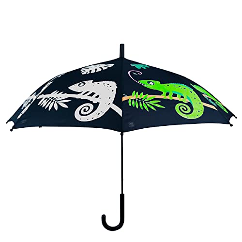 Esschert Design Regenschirm Chamäleon Farbwechsel bei Regen Kinderschirm Stockschirm