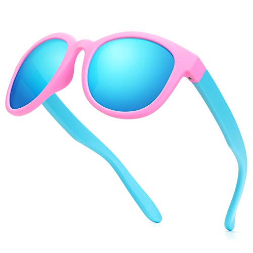 Kinder-Sonnenbrille, polarisiert, TPEE-Gummi, flexibler Rahmen, 100 % UV-Schutz, für Jungen und...