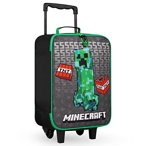 Minecraft Kinderkoffer Trolley Koffer Kinder Jungen Mädchen Handgepäck Reisekoffer Leicht 2 Rollen