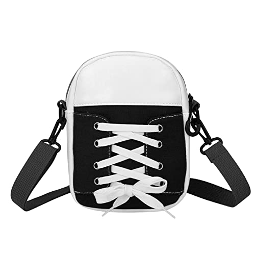 Y3 Kleine Umhängetasche Damen Mädchen Sneaker Form Quadratische Umhängetaschen - Modische leichte Handtasche Umhängetasche mit verstellbarem Riemen, abnehmbare Diagonaltaschen aus Leder Große