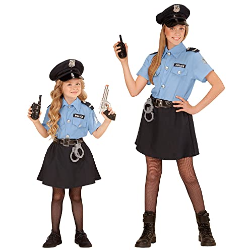'POLICE OFFICER' (shirt, skirt, belt, hat) - (140 cm / 8-10 Years)