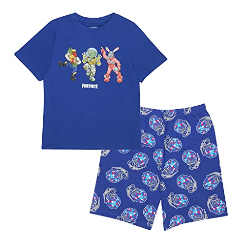 Fortnite Beef Boss Leviathan und Kaninchen Raider Jungen Short Pyjama Set Marine 152 | PS4 PS5 Xbox Gamer Geschenke, Schule Jungen PJs, Kinderkleidung, Kindergeburtstags-Geschenk-Idee