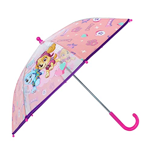 Vadobag Stockschirm Mädchen | in rosa & transparent | Paw Patrol | Kinder Regenschirm