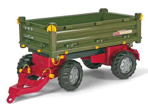 Rolly Toys 125005 - rollyMulti Trailer für Trettraktoren (für Kinder von 3 - 10 Jahre, Dreiseitenkipper)