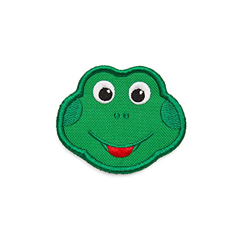 Affenzahn Klett Badge - mit verschiedenen Tiermotiven, geeignet für den Daydreamer Abenteuer Rucksack Frosch - Grün