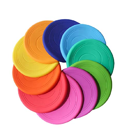 Frisbee Flying Disc Nicht rutschen Soft Silikon Spielzeug Eltern Kind Zeit Outdoor Sport 2 Stück Farbe zufällig(17)