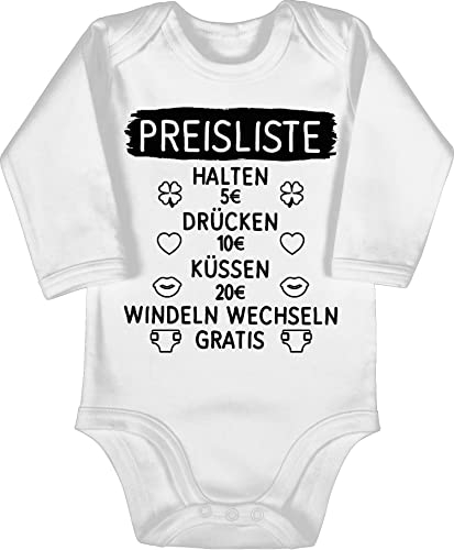 Shirtracer Statement Sprüche Baby - Preisliste mit Symbolen - schwarz - 3/6 Monate - Weiß - Baby...
