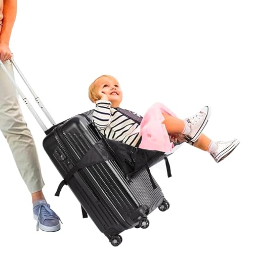 Tragbarer Reisesitz für Kinder, Kinderkoffersitz, Handgepäck mit Sitz für Kleinkinder,Kinderkoffer zum Aufsitzen Sitz