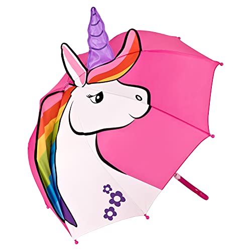 VON LILIENFELD Regenschirm Kinderschirm Einhorn Regenbogen Mähne pink rosa Junge Mädchen Kids bis ca. 8 Jahre