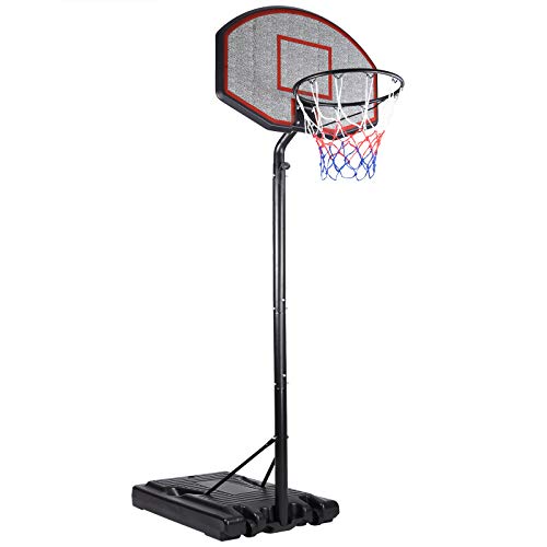 DEUBA® Basketballkorb Outdoor Indoor mit Ständer höhenverstellbar 205- max. 305cm rollbar 70kg Standfuß Kinder Erwachsene Basketball Hoop Stand