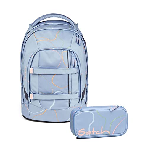 satch Pack Schulrucksack Set 2tlg. mit Schlamperbox (Vivid Blue)