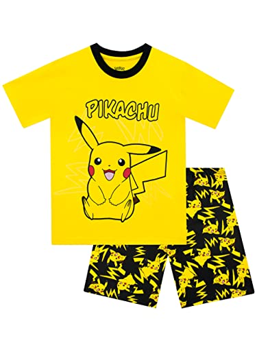 Pokémon Schlafanzug Jungen Pikachu Kurzer Schlafanzug Yellow 152