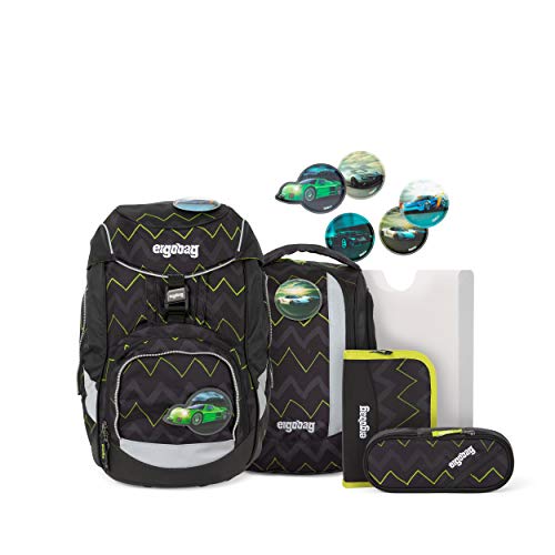 ergobag Unisex Kinder 200 Bearpower pack School Backpack Set, Drunter und Drübür - Black, Einheitsgröße EU