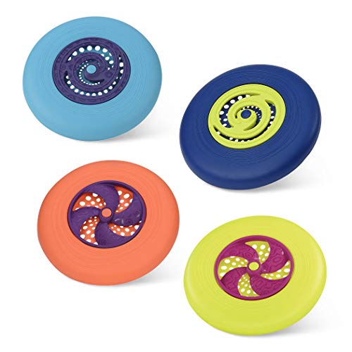 B. toys 4 Frisbee Scheiben im Set – Bunte Frisbees, Outdoor Spielzeug für Kinder für den Garten, Spielplatz, Strand, Park – Motorikspielzeug ab 3 Jahren