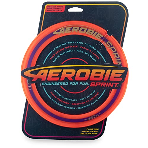 Aerobie Sprint Flying Ring Wurfring mit Durchmesser 25,4 cm, orange